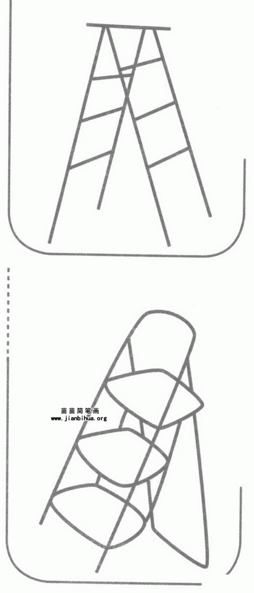 安吉梯子简笔画图片大全-安吉游戏梯子玩法和规则图片