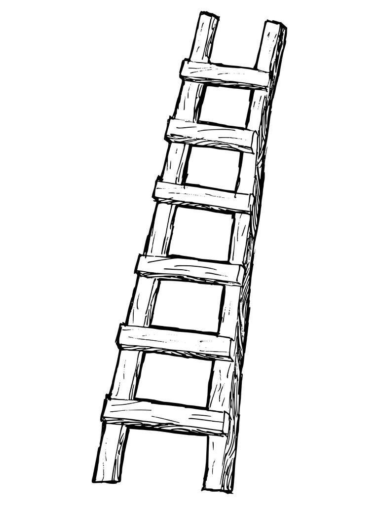 立体梯子图画-立体画入门 简单 教程梯子