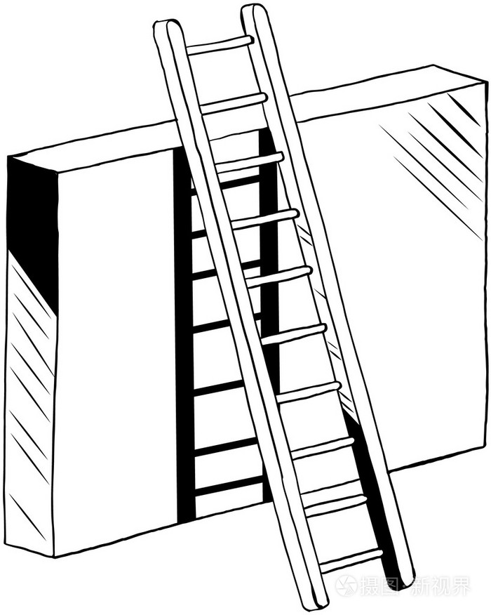 梯子的画法图片简笔画-米饭的画法简笔画图片大全