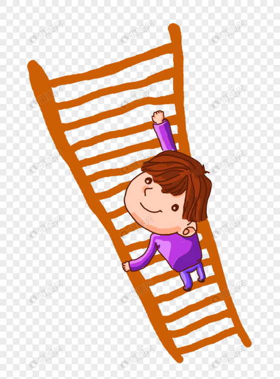 爬梯子简笔画-爬梯子简笔画图儿童版