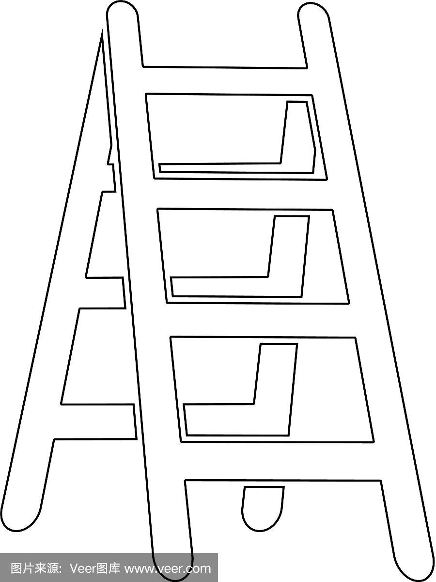 牢固梯子的画法简笔画-牢固梯子的画法简笔画图片