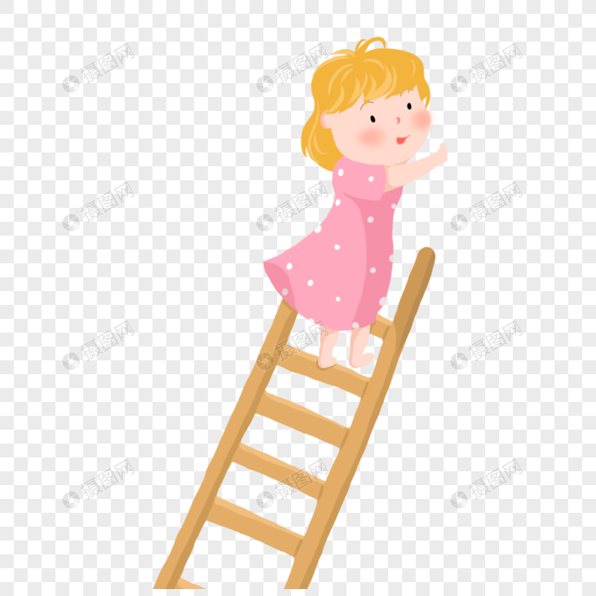 小孩趴梯子卡通图片-小孩爬梯子的视频动画