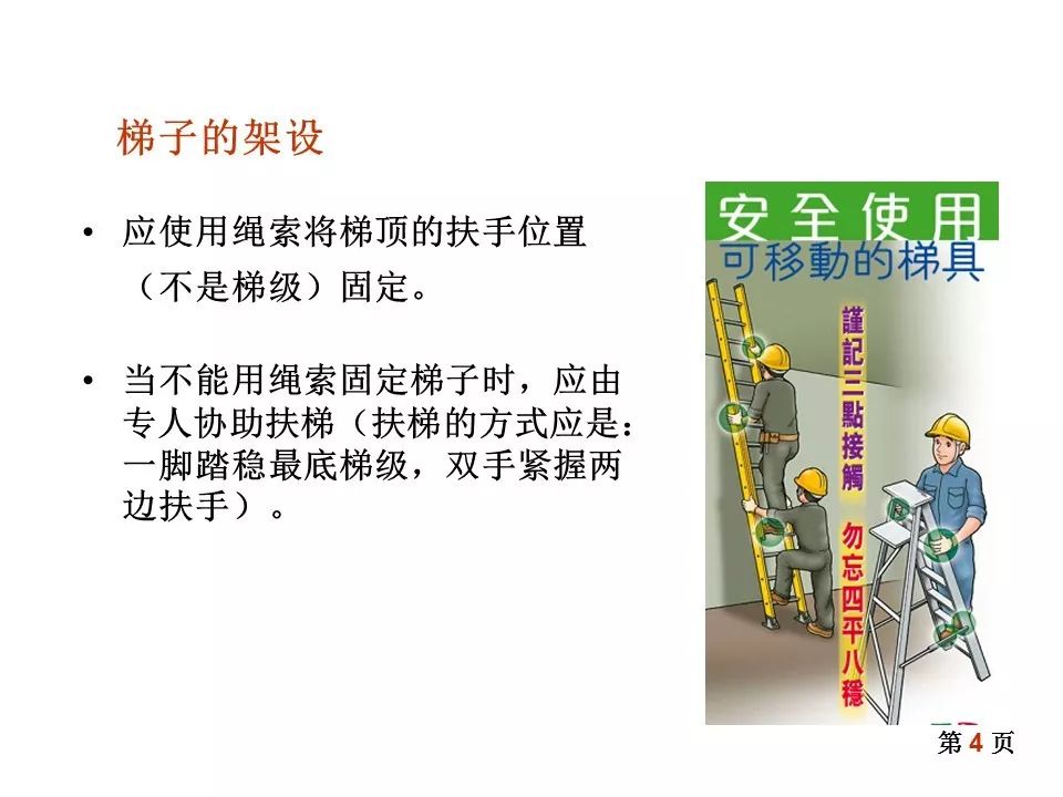 移动梯子安全使用规范-移动式梯子宜用于高度在几米以下