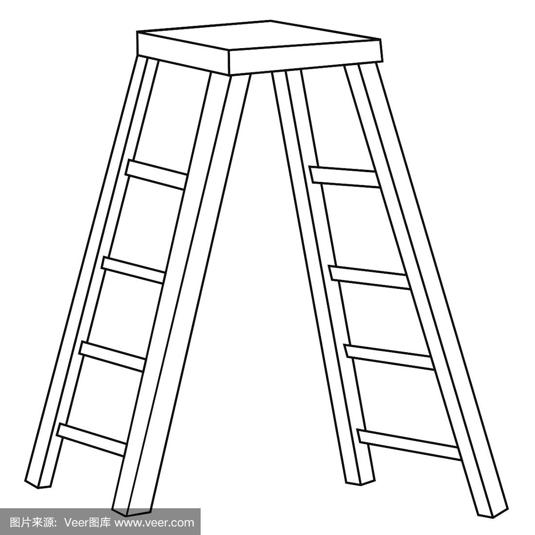 安吉梯子简笔画怎么画-安吉梯子简笔画怎么画图片