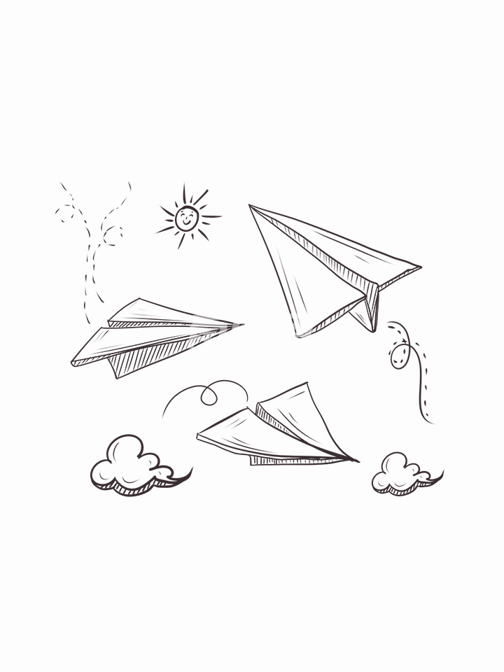 纸飞机简笔画大全-纸飞机简笔画大全图片